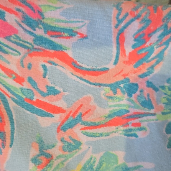 Lilly Pulitzer Multi-Color Tropical Flamingo Print Skort - Picture 5 of 7
